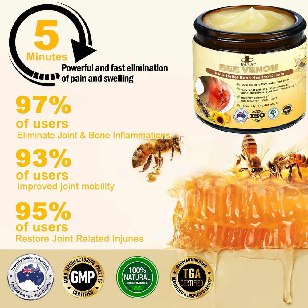 💧🇦🇺Official Store: flysmus™ Bee-Venom Pain-Relief Bone Healing Cream👨⚕️Therapeutic Goods Administration (TGA) Certified
