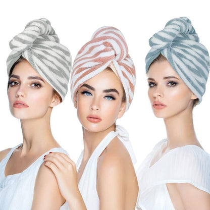 Quick-drying and absorbent ionic hair towel