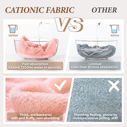 Quick-drying and absorbent ionic hair towel