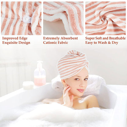 Quick-drying and absorbent ionic hair towel