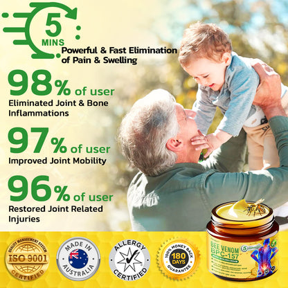 🤸‍♀️Flysmus™ Bee Venom BPC-157 5mins Pain Relief Bone Healing Cream🇦🇺Australian Orthopaedic Association(AOA)Approved✅Reducing joint swelling, pain, stiffness, redness, warmth, soreness and joint fatigue