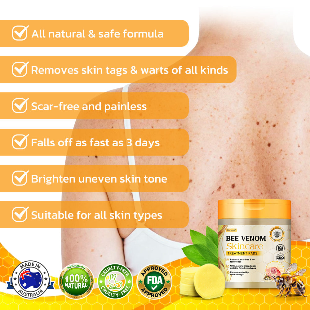 ⭐️Furzero™ Bee Venom Skincare Treatment Pads (👩🏼⚕️AAD Recommended)