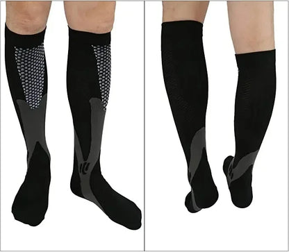 Running Men Women Compression Socks For Football Anti Fatigue Pain Relief 20-30 mmhg Black Compression Socks Fit For Sport Socks