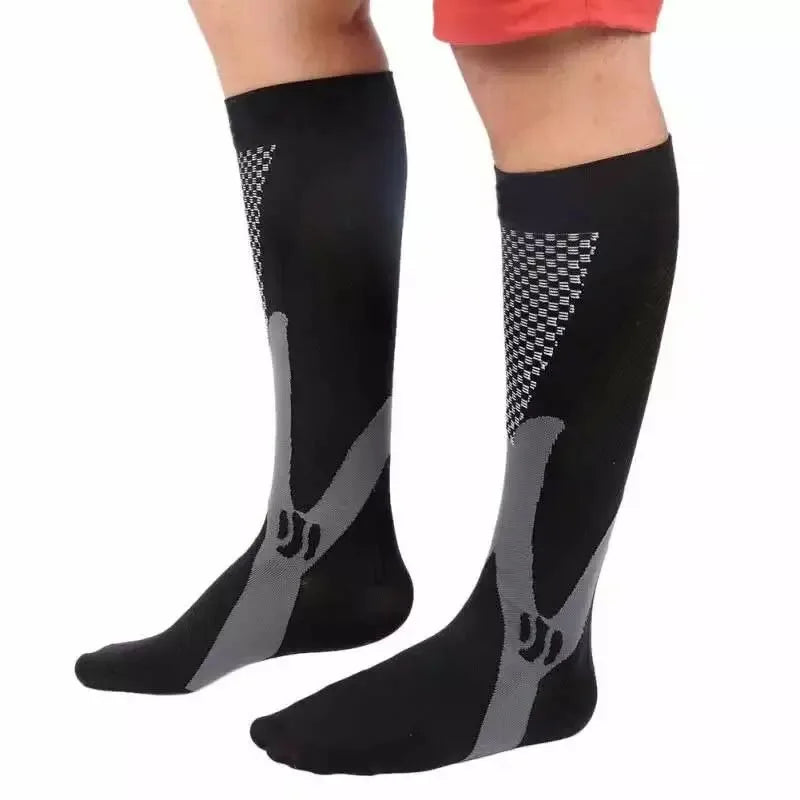 Running Men Women Compression Socks For Football Anti Fatigue Pain Relief 20-30 mmhg Black Compression Socks Fit For Sport Socks