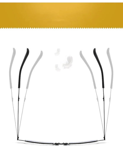Steel Metal Folding Reading Glasses Hd Anti-blue Light Portable Fashionable Men's And Women's Reading Glasses Set