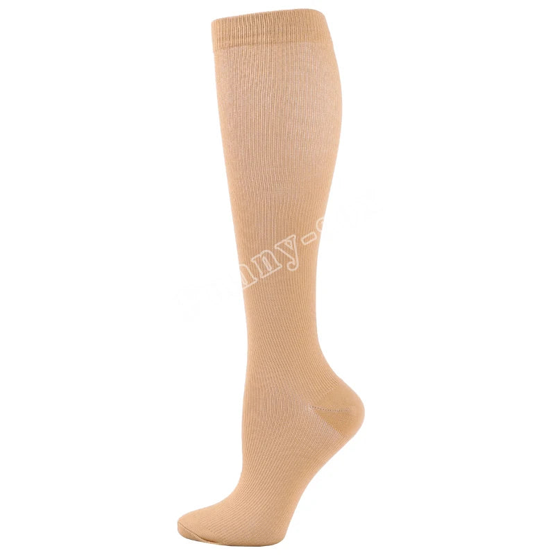 Men Compression Stockings Women Hiking Running Elastic Socks Sports Socks Flight Pregnancy Swollen Varicose Veins Marathon Socks