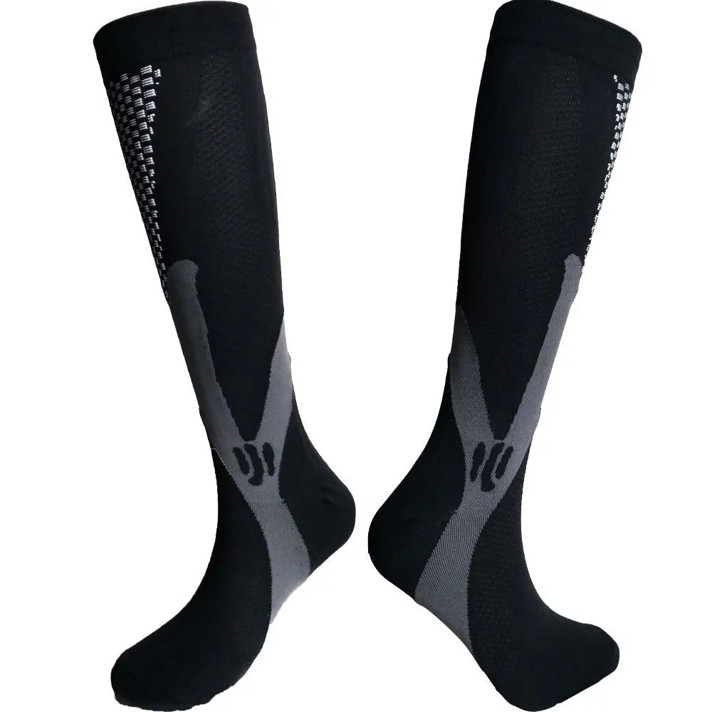 Running Men Women Compression Socks For Football Anti Fatigue Pain Relief 20-30 mmhg Black Compression Socks Fit For Sport Socks