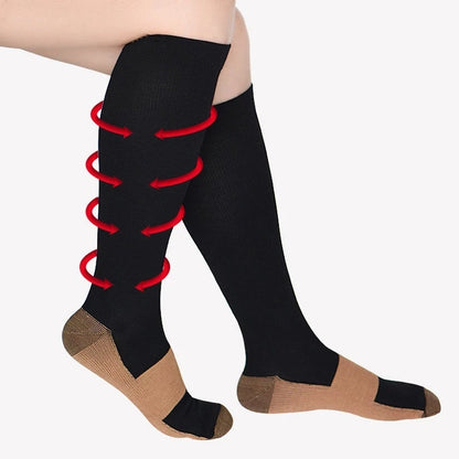 Men Compression Stockings Women Hiking Running Elastic Socks Sports Socks Flight Pregnancy Swollen Varicose Veins Marathon Socks