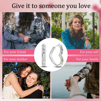 MULA 1PC Hoop Earrings Silver Plated Women Fashion Jewelry Gift For Party Anniversary