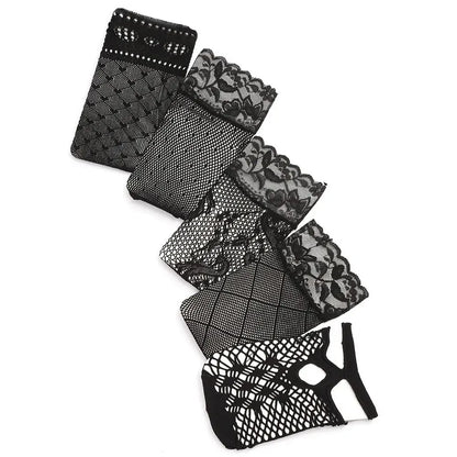 5/10/20 Pairs Vintage Lace Women Socks Summer Mesh Elastic Transparent Ankle Socks Lolita Women Versatile Fishing Net Black Sock