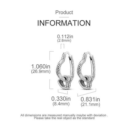 MULA 1PC Hoop Earrings Silver Plated Women Fashion Jewelry Gift For Party Anniversary