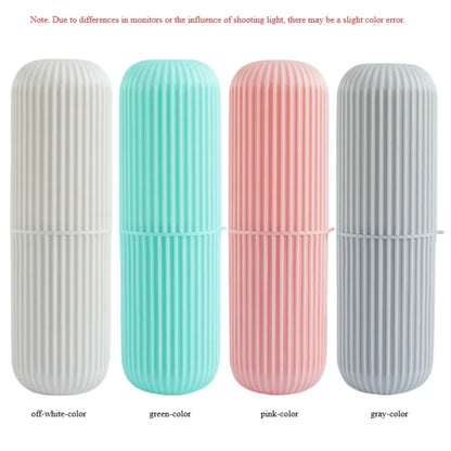 1pc Portable Toothbrush Cup Bathroom Toothpaste Holder Storage Case Box Organizer Travel Toiletries Storage Cup New Creative
