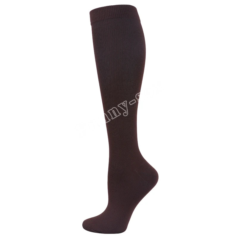 Men Compression Stockings Women Hiking Running Elastic Socks Sports Socks Flight Pregnancy Swollen Varicose Veins Marathon Socks