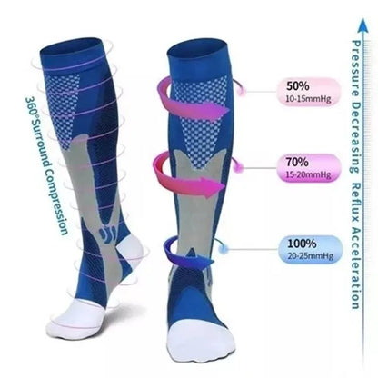 Running Men Women Compression Socks For Football Anti Fatigue Pain Relief 20-30 mmhg Black Compression Socks Fit For Sport Socks