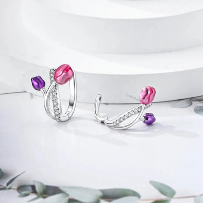 MULA 1PC Hoop Earrings Silver Plated Women Fashion Jewelry Gift For Party Anniversary