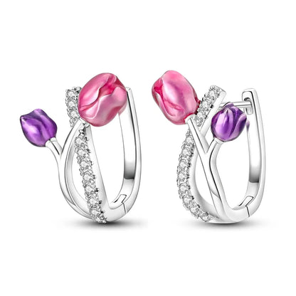 MULA 1PC Hoop Earrings Silver Plated Women Fashion Jewelry Gift For Party Anniversary