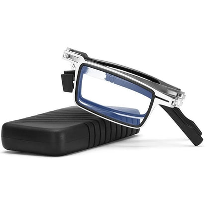 Steel Metal Folding Reading Glasses Hd Anti-blue Light Portable Fashionable Men's And Women's Reading Glasses Set