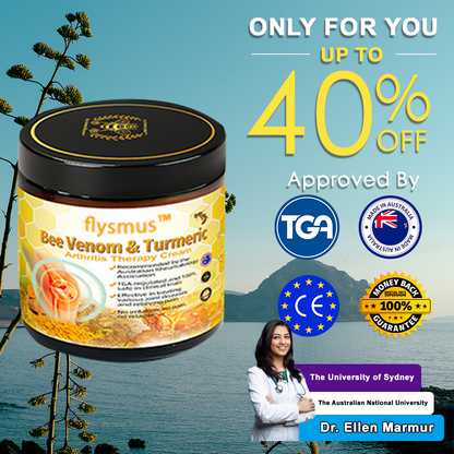 🌈flysmus™ Bee Venom& Turmeric Arthritis Therapy Cream (👩‍🔬Specializes in orthopedic conditions and joint pain👩‍🔬)