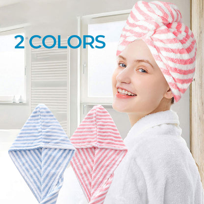 Quick-drying and absorbent ionic hair towel