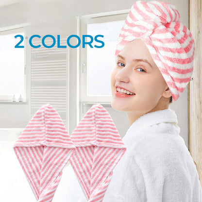 Quick-drying and absorbent ionic hair towel