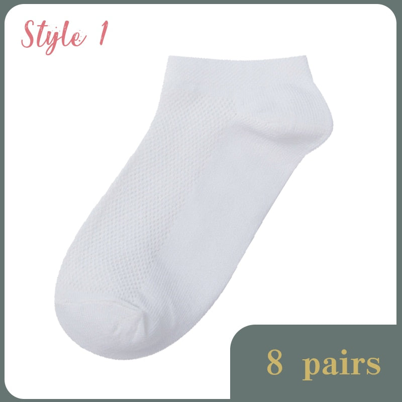 8 Pairs Lot Solid Mesh Women's Short Socks Invisible Ankle Socks P –  brilliantlyouth